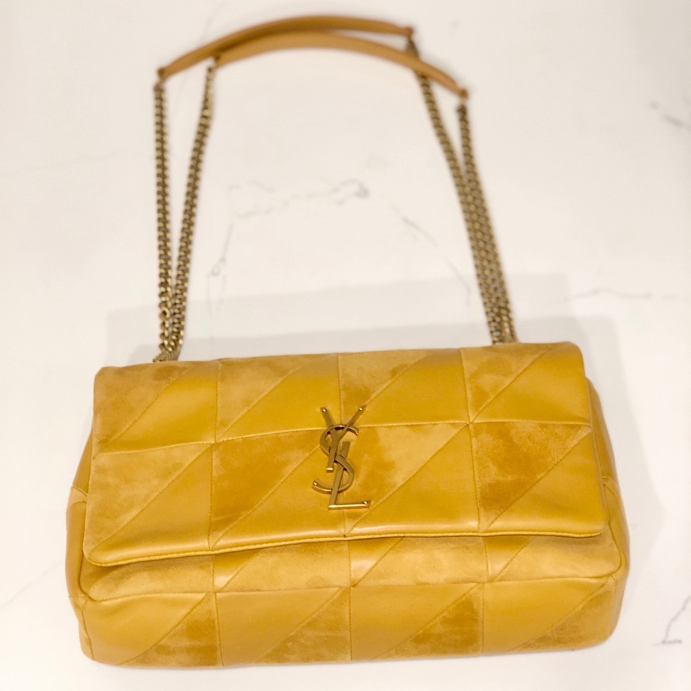 YSL Saint Laurent Jamie Monogram Bag Beige/Mustard